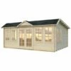 Palmako Clock House 5.8m X 4.3m Log Cabin Summerhouse (44mm) 2 Palmako Clock House 5.8m X 4.3m Log Cabin Summerhouse (44mm) -Garden Supplies Sales Shop 01 102391 clockhouse render1 min 1