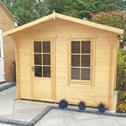 Shire Bucknells 3.6m X 2.4m Log Cabin Summerhouse (28mm)