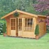 Shire Hale 3.6m X 3.6m Log Cabin Summerhouse (28mm) 2 Shire Hale 3.6m X 3.6m Log Cabin Summerhouse (28mm) -Garden Supplies Sales Shop 01 hale1212l28 1aa hale insitu min 1