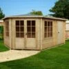 Shire Rowney 4.3m X 3m Corner Log Cabin Summerhouse With Side Shed (28mm) 2 Shire Rowney 4.3m X 3m Corner Log Cabin Summerhouse With Side Shed (28mm) -Garden Supplies Sales Shop 01 rown1014l28 1aa rowney insitu1 min 1