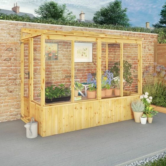 8'2 X 4'4 (2.49x1.32m) Mercia 84 Wooden Lean-To Greenhouse 3 8'2 X 4'4 (2.49x1.32m) Mercia 84 Wooden Lean-To Greenhouse