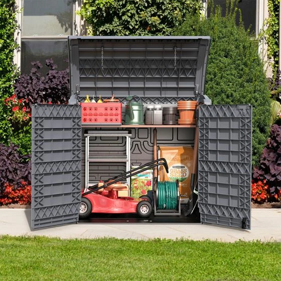 4'9 X 2'8 Saffron StoreAway 1200L Plastic Garden Storage Shed (1.45m X 0.83m) 4 4'9 X 2'8 Saffron StoreAway 1200L Plastic Garden Storage Shed (1.45m X 0.83m) - Image 2