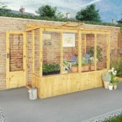 8'2 X 4'4 (2.49x1.32m) Mercia 84 Wooden Lean-To Greenhouse 16 8'2 X 4'4 (2.49x1.32m) Mercia 84 Wooden Lean-To Greenhouse -Garden Supplies Sales Shop 02 si 004 001 0005 insitu2 min 1