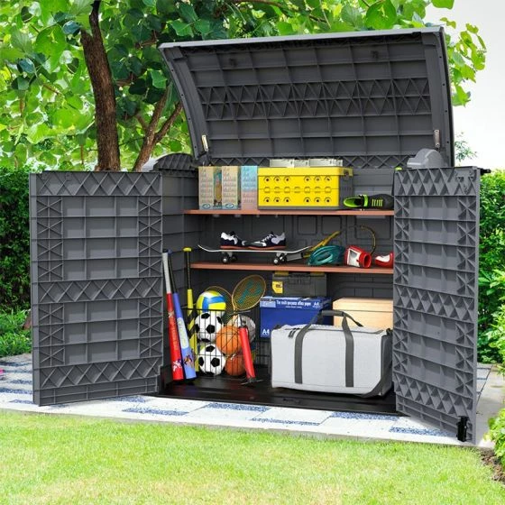 4'9 X 2'8 Saffron StoreAway 1200L Plastic Garden Storage Shed (1.45m X 0.83m) 5 4'9 X 2'8 Saffron StoreAway 1200L Plastic Garden Storage Shed (1.45m X 0.83m) - Image 3