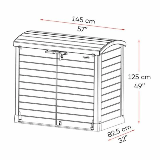 4'9 X 2'8 Saffron StoreAway 1200L Plastic Garden Storage Shed (1.45m X 0.83m) 6 4'9 X 2'8 Saffron StoreAway 1200L Plastic Garden Storage Shed (1.45m X 0.83m) - Image 4