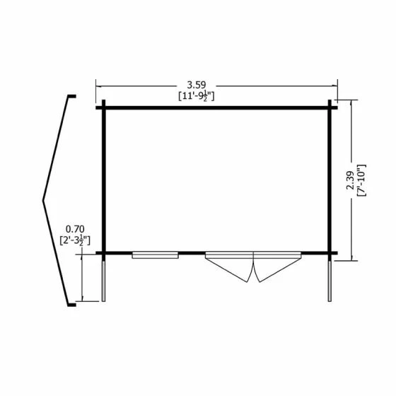 Shire Marlborough 3.6m X 2.4m Log Cabin Summerhouse (28mm) 6 Shire Marlborough 3.6m X 2.4m Log Cabin Summerhouse (28mm) - Image 4