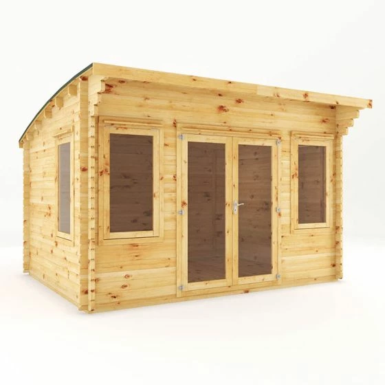 Mercia Helios 4m X 3m Curved Roof Log Cabin (44mm) - Double Glazed 13 Mercia Helios 4m X 3m Curved Roof Log Cabin (44mm) - Double Glazed - Image 11