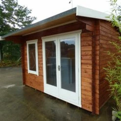 Shire Marlborough 3m X 3m Log Cabin Summerhouse (28mm) 26 Shire Marlborough 3m X 3m Log Cabin Summerhouse (28mm) -Garden Supplies Sales Shop 06 marl1010l28 1aa marlborough insitu3 min