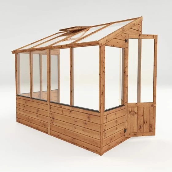 8' X 4' Mercia Shiplap Wooden Lean To Greenhouse (2.4m X 1.3m) 8 8' X 4' Mercia Shiplap Wooden Lean To Greenhouse (2.4m X 1.3m) - Image 6
