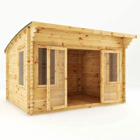 Mercia Helios 4m X 3m Curved Roof Log Cabin (44mm) - Double Glazed 14 Mercia Helios 4m X 3m Curved Roof Log Cabin (44mm) - Double Glazed - Image 12