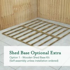 10' X 10' Forest 4Life 25yr Guarantee Overlap Pressure Treated Windowless Double Door Apex Wooden Shed (3.2m X 3.01m) 29 10' X 10' Forest 4Life 25yr Guarantee Overlap Pressure Treated Windowless Double Door Apex Wooden Shed (3.2m X 3.01m) -Garden Supplies Sales Shop 10 4life wooden shed base 10x10 image