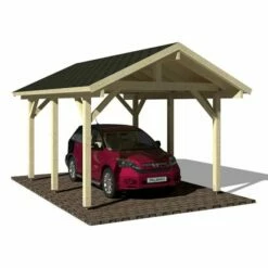 12' X 17' Palmako Robert Wooden Carport (3.5m X 5.1m) 11 12' X 17' Palmako Robert Wooden Carport (3.5m X 5.1m) -Garden Supplies Sales Shop 101013 17x12 palmako robert wooden carport cutout min 1