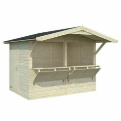 9' X 6' Palmako Stella (16mm) Premium Large Garden Bar (2.7m X 1.9m) 10 9' X 6' Palmako Stella (16mm) Premium Large Garden Bar (2.7m X 1.9m) -Garden Supplies Sales Shop 101137 palmako stella premium wooden kiosk shed cutout min