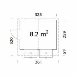 10'5 X 8'5 Palmako Stella (16mm) Premium Extra Large Garden Bar (3.2m X 2.6m) 11 10'5 X 8'5 Palmako Stella (16mm) Premium Extra Large Garden Bar (3.2m X 2.6m) -Garden Supplies Sales Shop 101141 palmako stella premium wooden kiosk shed drawing min