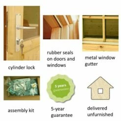 Palmako Charlotte 4.5m X 5.5m Garden Office -Garden Supplies Sales Shop 101253 palmako charlotte 4 5mx5 5m garden office features2 min 1