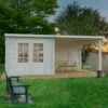 Palmako Ella 5.4m X 3m Log Cabin Summer House (28mm) 1 Palmako Ella 5.4m X 3m Log Cabin Summer House (28mm) -Garden Supplies Sales Shop 101595 palmako ella 5 4 x 3m log cabin insitu min