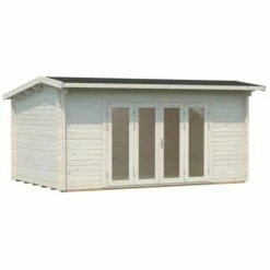 Palmako Ines 5.1m X 3.3mm Log Cabin Garden Room (44mm) -Garden Supplies Sales Shop 101732 palmako ines 5 1 x 3 3m log cabin cutout1 min