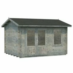 Palmako Iris 3.9m X 3m Log Cabin Summer House (28mm) 14 Palmako Iris 3.9m X 3m Log Cabin Summer House (28mm) -Garden Supplies Sales Shop 101978 palmako iris 3 9 x 3m log cabin cutout3 min