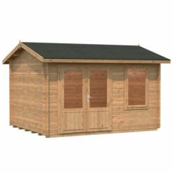 Palmako Iris 3.9m X 3m Log Cabin Summer House (28mm) 15 Palmako Iris 3.9m X 3m Log Cabin Summer House (28mm) -Garden Supplies Sales Shop 101978 palmako iris 3 9 x 3m log cabin cutout4 min