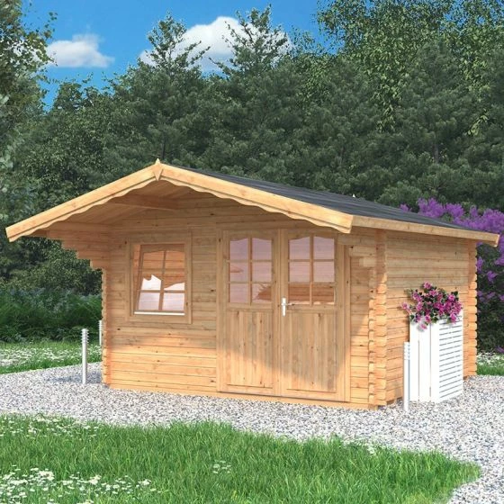 Palmako Sally 3.9m X 3.9m Log Cabin Garden Room (44mm) 7 Palmako Sally 3.9m X 3.9m Log Cabin Garden Room (44mm) - Image 5