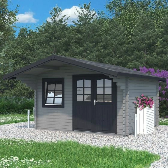 Palmako Sally 3.9m X 3.9m Log Cabin Garden Room (44mm) 4 Palmako Sally 3.9m X 3.9m Log Cabin Garden Room (44mm) - Image 2
