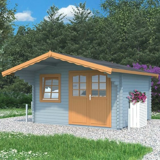 Palmako Sally 3.9m X 3.9m Log Cabin Garden Room (44mm) 8 Palmako Sally 3.9m X 3.9m Log Cabin Garden Room (44mm) - Image 6