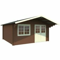 Palmako Britta 4.5m X 4.5m Log Cabin Garden Building (40mm) 26 Palmako Britta 4.5m X 4.5m Log Cabin Garden Building (40mm) -Garden Supplies Sales Shop 102252 palmako britta 4 5 x 4 5m log cabin cutout4 min