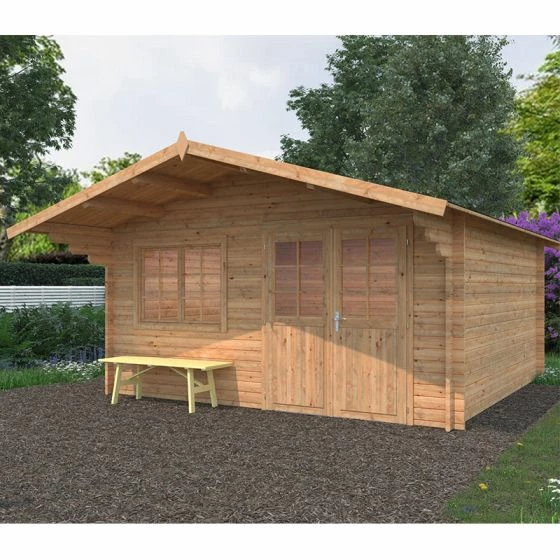 Palmako Britta 4.5m X 4.5m Log Cabin Garden Building (40mm) 7 Palmako Britta 4.5m X 4.5m Log Cabin Garden Building (40mm) - Image 5