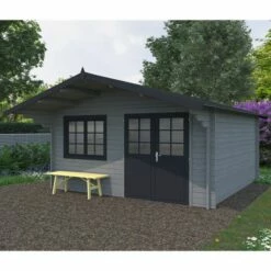 Palmako Britta 4.5m X 4.5m Log Cabin Garden Building (40mm) 18 Palmako Britta 4.5m X 4.5m Log Cabin Garden Building (40mm) -Garden Supplies Sales Shop 102252 palmako britta 4 5 x 4 5m log cabin insitu3 min