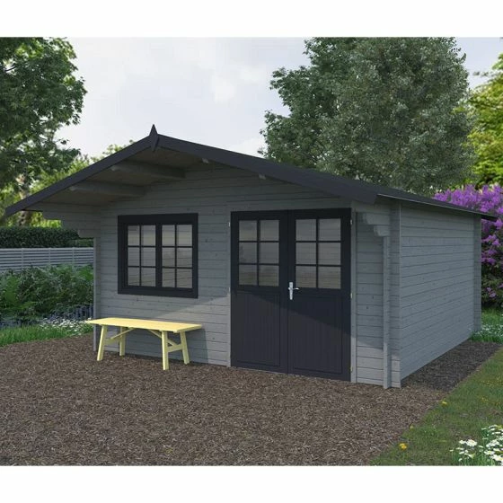 Palmako Britta 4.5m X 4.5m Log Cabin Garden Building (40mm) 6 Palmako Britta 4.5m X 4.5m Log Cabin Garden Building (40mm) - Image 4