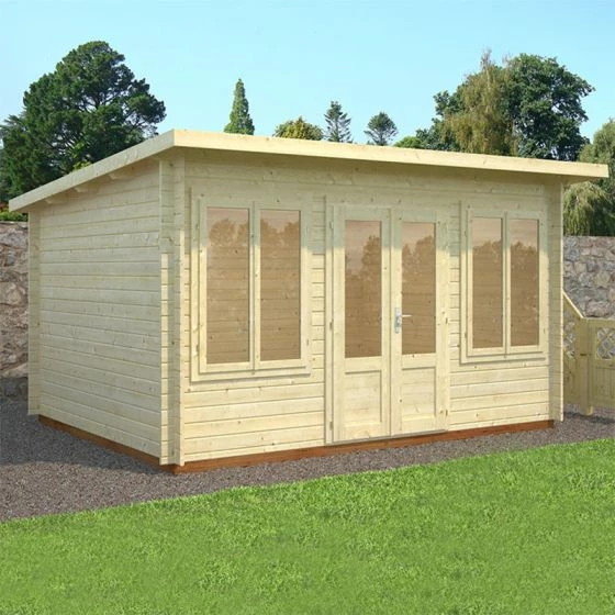Palmako Lisa 4.2m X 3.2m Log Cabin Garden Room (34mm) 3 Palmako Lisa 4.2m X 3.2m Log Cabin Garden Room (34mm)