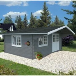 Palmako Sally 5.3m X 4.1m Log Cabin Garden Building (44mm)