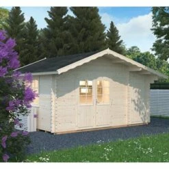 Palmako Emma 4.7m X 3.5m Log Cabin Summer House With Shed (34mm)