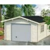 Palmako Roger 3.6m X 5.5m Log Cabin Single Garage (44mm) - Up And Over Door 2 Palmako Roger 3.6m X 5.5m Log Cabin Single Garage (44mm) - Up And Over Door -Garden Supplies Sales Shop 102355 insitu1 min