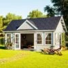 Palmako Claudia 5.4m X 3.9m Log Cabin Garden Room (44mm) 2 Palmako Claudia 5.4m X 3.9m Log Cabin Garden Room (44mm) -Garden Supplies Sales Shop 102387 palmako claudia 5 4 x 3 9 log cabin insitu min