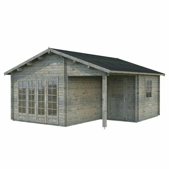 Palmako Irene 5.3m X 5.7m Log Cabin Garden Building (44mm) 10 Palmako Irene 5.3m X 5.7m Log Cabin Garden Building (44mm) - Image 8