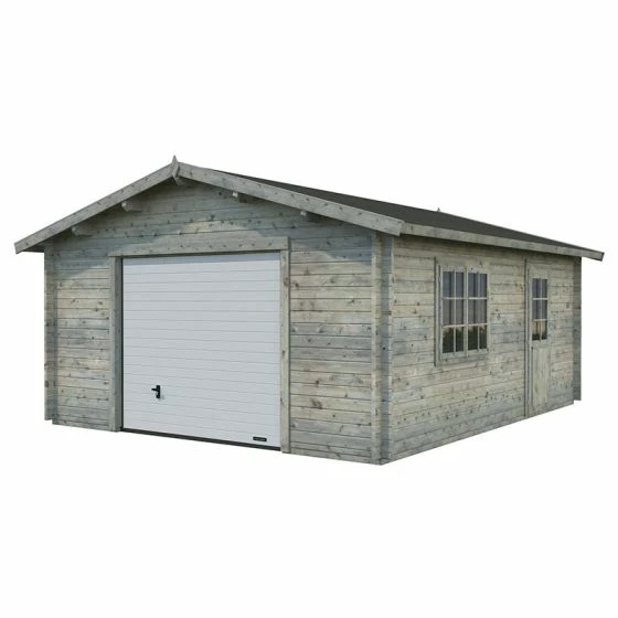 Palmako Roger 4.5m X 5.5m Extra Wide Log Cabin Single Garage (44mm) - Up And Over Door 7 Palmako Roger 4.5m X 5.5m Extra Wide Log Cabin Single Garage (44mm) - Up And Over Door - Image 5
