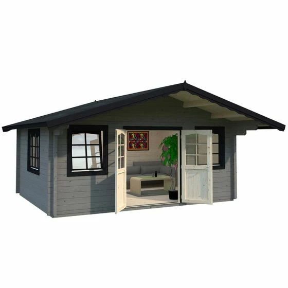 Palmako Helena 5.4m X 4.2m Log Cabin Garden Building (70mm) 14 Palmako Helena 5.4m X 4.2m Log Cabin Garden Building (70mm) - Image 12