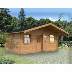 Palmako Helena 5.4m X 4.2m Log Cabin Garden Building (70mm) 16 Palmako Helena 5.4m X 4.2m Log Cabin Garden Building (70mm) -Garden Supplies Sales Shop 102511 palmako helena 5 4 x 4 2m log cabin insitu2 min