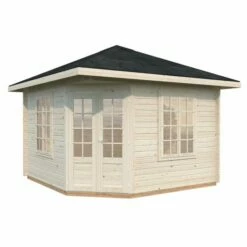 Palmako Melanie 3.5m X 3.5m Corner Log Cabin Summer House (44mm) 27 Palmako Melanie 3.5m X 3.5m Corner Log Cabin Summer House (44mm) -Garden Supplies Sales Shop 103732 palmako melanie 3 5 x 3 5m corner summerhouse cutout1 min