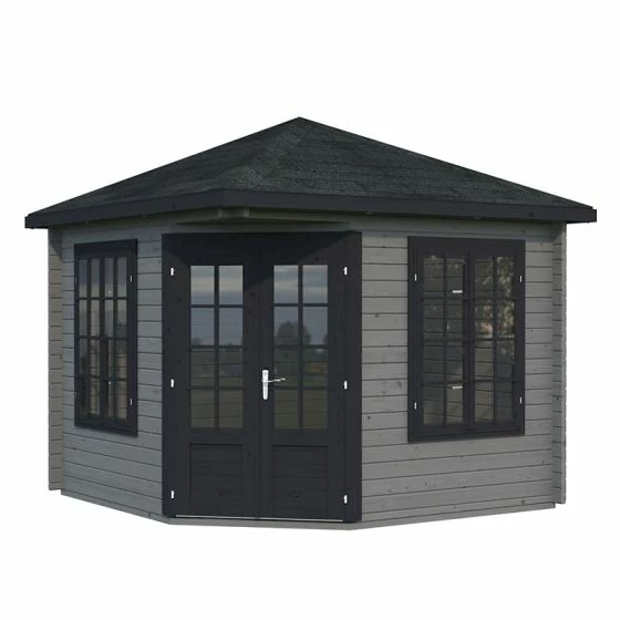Palmako Melanie 3.5m X 3.5m Corner Log Cabin Summer House (44mm) 15 Palmako Melanie 3.5m X 3.5m Corner Log Cabin Summer House (44mm) - Image 13