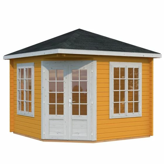 Palmako Melanie 3.5m X 3.5m Corner Log Cabin Summer House (44mm) 16 Palmako Melanie 3.5m X 3.5m Corner Log Cabin Summer House (44mm) - Image 14