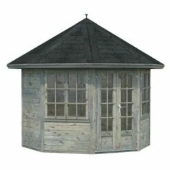 Palmako Veronica 2.9m X 2.9m Octagonal Summer House Log Cabin (28mm) - 2 Windows 17 Palmako Veronica 2.9m X 2.9m Octagonal Summer House Log Cabin (28mm) - 2 Windows -Garden Supplies Sales Shop 103744 palmako veronica 2 9 x 2 9m log cabin cutout1 min