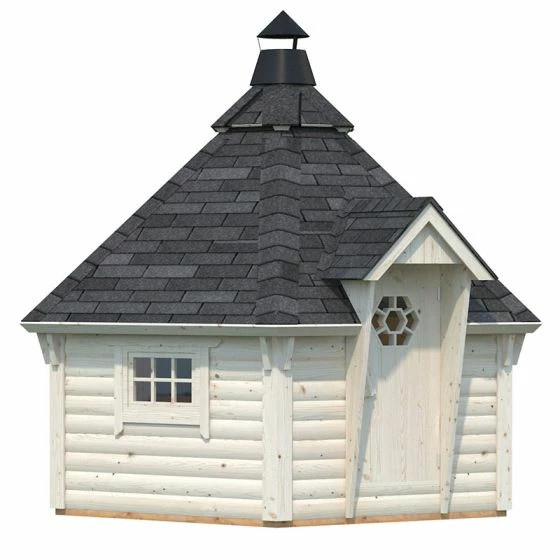 Palmako Eva 3.3m X 3.3m Corner Log Cabin BBQ Hut - Barbecue Hut (44mm) 10 Palmako Eva 3.3m X 3.3m Corner Log Cabin BBQ Hut - Barbecue Hut (44mm) - Image 8