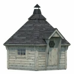 Palmako Eva 3.3m X 3.3m Corner Log Cabin BBQ Hut - Barbecue Hut (44mm) 19 Palmako Eva 3.3m X 3.3m Corner Log Cabin BBQ Hut - Barbecue Hut (44mm) -Garden Supplies Sales Shop 104592 palmako eva 3 3 x 3 3m bbq hut cutout2 min
