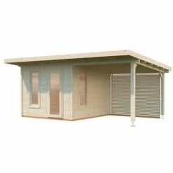 Palmako Grace 6m X 3.9m Pent Log Cabin With Gazebo (56mm) 20 Palmako Grace 6m X 3.9m Pent Log Cabin With Gazebo (56mm) -Garden Supplies Sales Shop 108587 palmako grace 6 x 3 9 log cabin gazebo cutout1 min