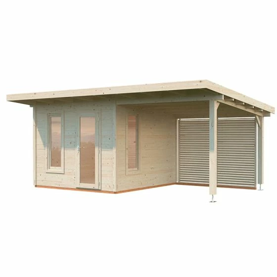 Palmako Grace 6m X 3.9m Pent Log Cabin With Gazebo (56mm) 7 Palmako Grace 6m X 3.9m Pent Log Cabin With Gazebo (56mm) - Image 5