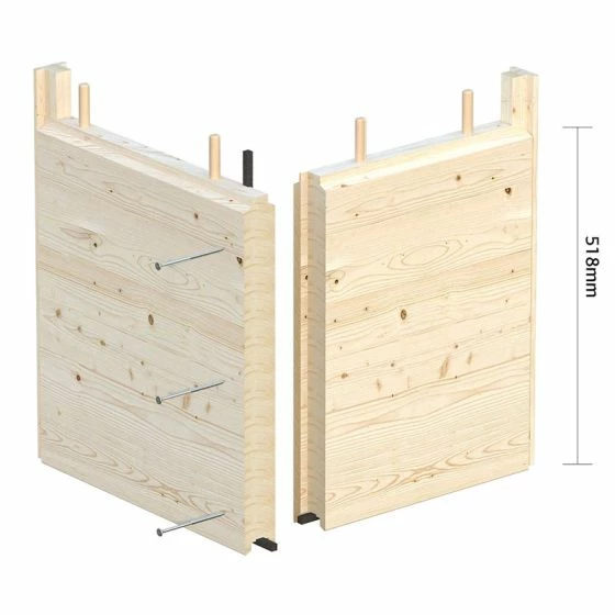 Palmako Grace 6m X 3.9m Pent Log Cabin With Gazebo (56mm) 14 Palmako Grace 6m X 3.9m Pent Log Cabin With Gazebo (56mm) - Image 12