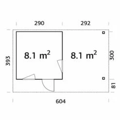 Palmako Grace 6m X 3.9m Pent Log Cabin With Gazebo (56mm) 17 Palmako Grace 6m X 3.9m Pent Log Cabin With Gazebo (56mm) -Garden Supplies Sales Shop 108587 palmako grace 6 x 3 9 log cabin gazebo drawing min