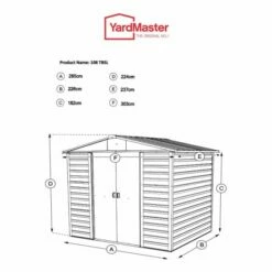 10' X 8' Yardmaster Shiplap Metal Shed (3.03m X 2.37m) -Garden Supplies Sales Shop 108tbsl tech 1 1